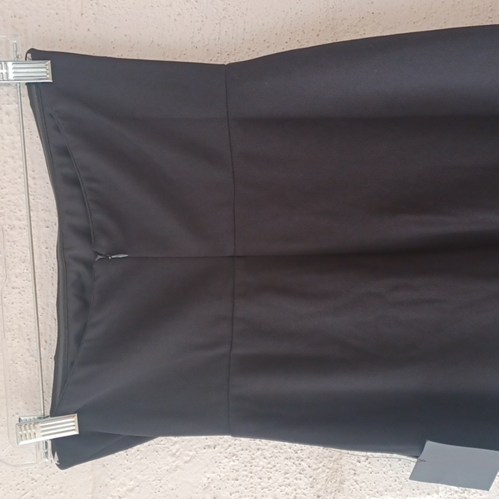 Lulus After Hours Black Strapless Ruffled Maxi Dress Thigh High Side Slit, New - Picture 10 of 16